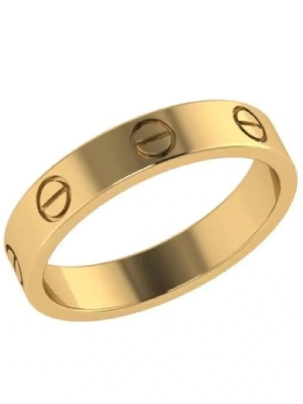 Generic Gold Screw Stainless Steel Ring